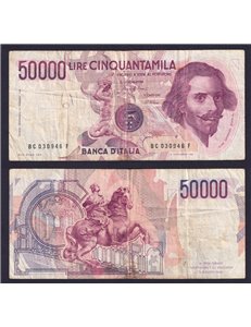 ITALIA 1984 Banconota £ 50.000 Bernini (circolata)