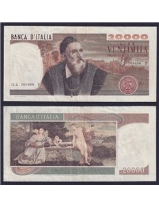 ITALY 1975 £20,000 Titian Banknote (circulated)