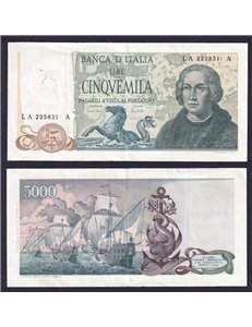 ITALY 1971 £5,000 Colombo Banknote (circulated)