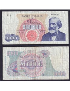 ITALIA 1966 Banconota £ 1.000 Verdi (circolata)