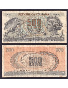 ITALY 1970 £500 Arethusa Banknote (circulated)