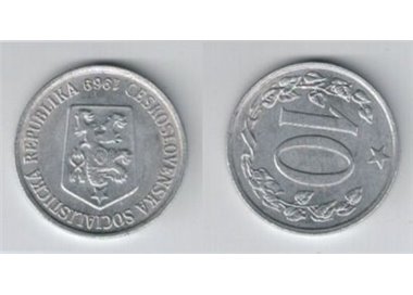 CZECHOSLOVAKIA 1969 10 Haleru KM 49.1