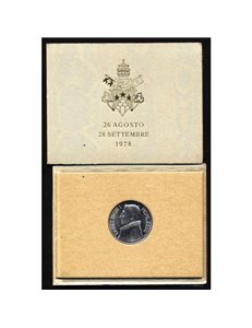 VATICANO 1978 Giovanni Paolo I, 1000 £ in argento FDC