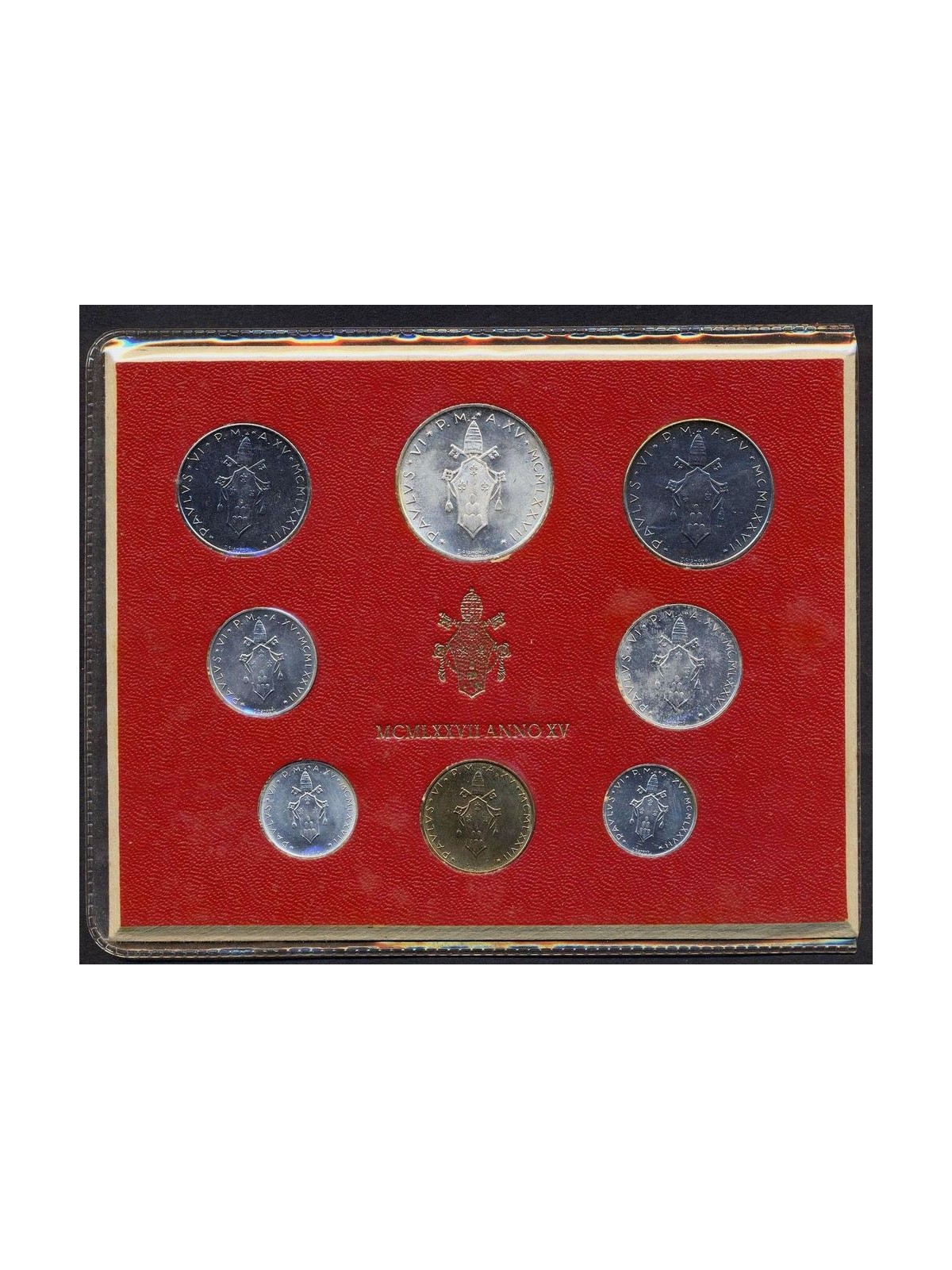 VATICAN 1977 Paul VI year XV, 8 coins UNC