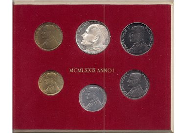 VATICANO 1979 Giovanni Paolo II anno I, 6 monete FDC