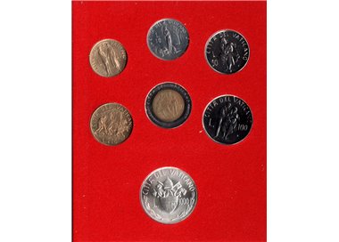 VATICAN 1982 John Paul II Year IV, 7 coins UNC