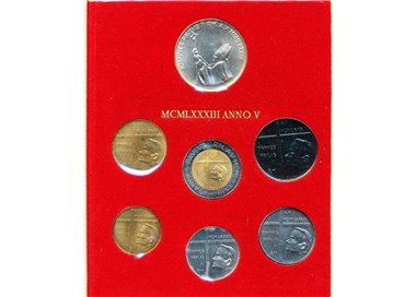 VATICAN 1983 John Paul II Year V, 7 coins UNC