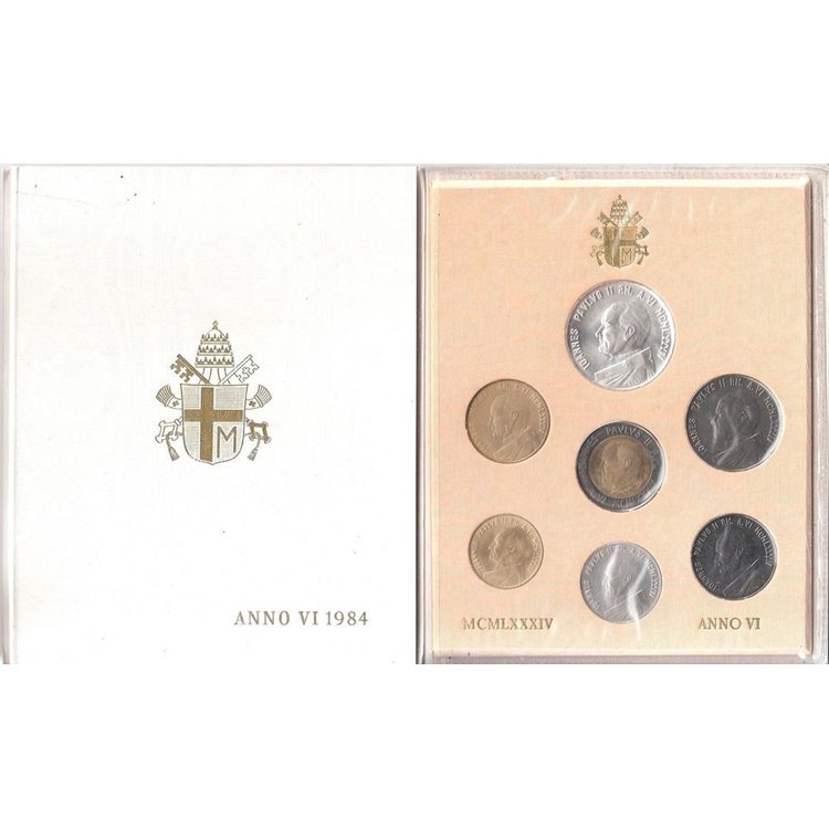 VATICAN 1984 John Paul II year VI, 7 coins UNC