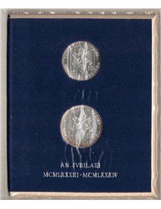 VATICAN 1983-84 Holy Year, 2 silver coins UNC