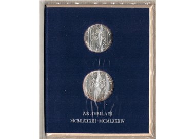 VATICAN 1983-84 Holy Year, 2 silver coins UNC