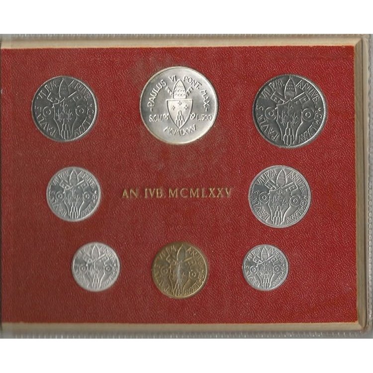 VATICAN 1975 Paul VI, Holy Year, 8 coins UNC