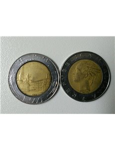 ITALY 1982 Bicolour, bimetallic, £500 coin UNC