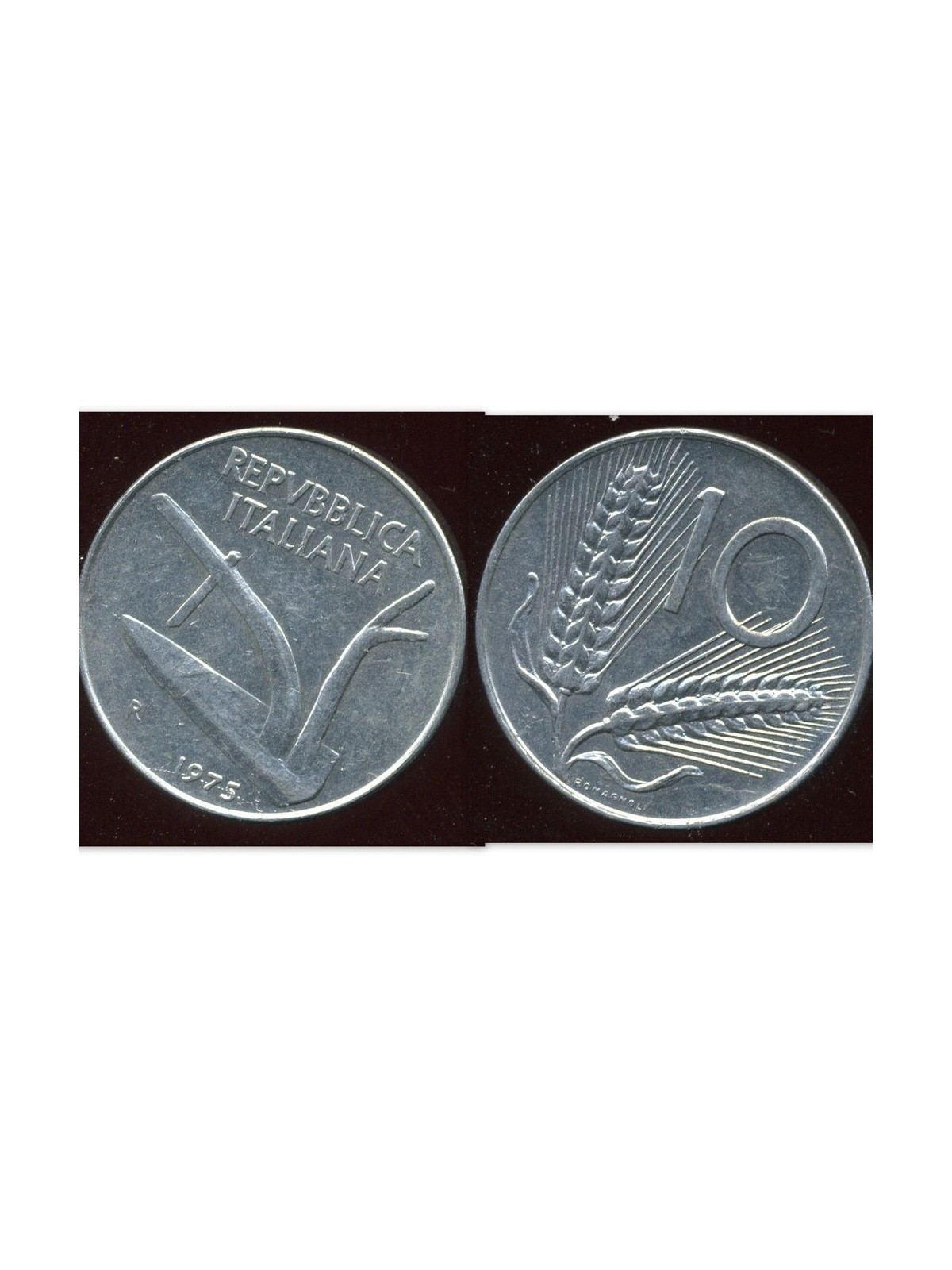 ITALY 1975 Ears of Corn, £10 coin FDC Unc