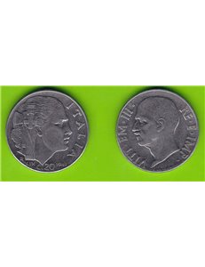 ITALY KINGDOM 1941 Empire, 20 Centesimi coin EF SPL