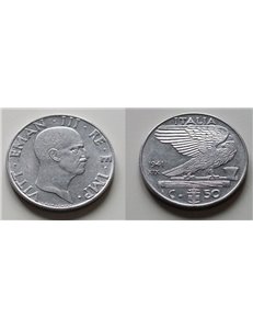 ITALIA REGNO 1941 Impero, moneta 50 Centesimi  EF SPL