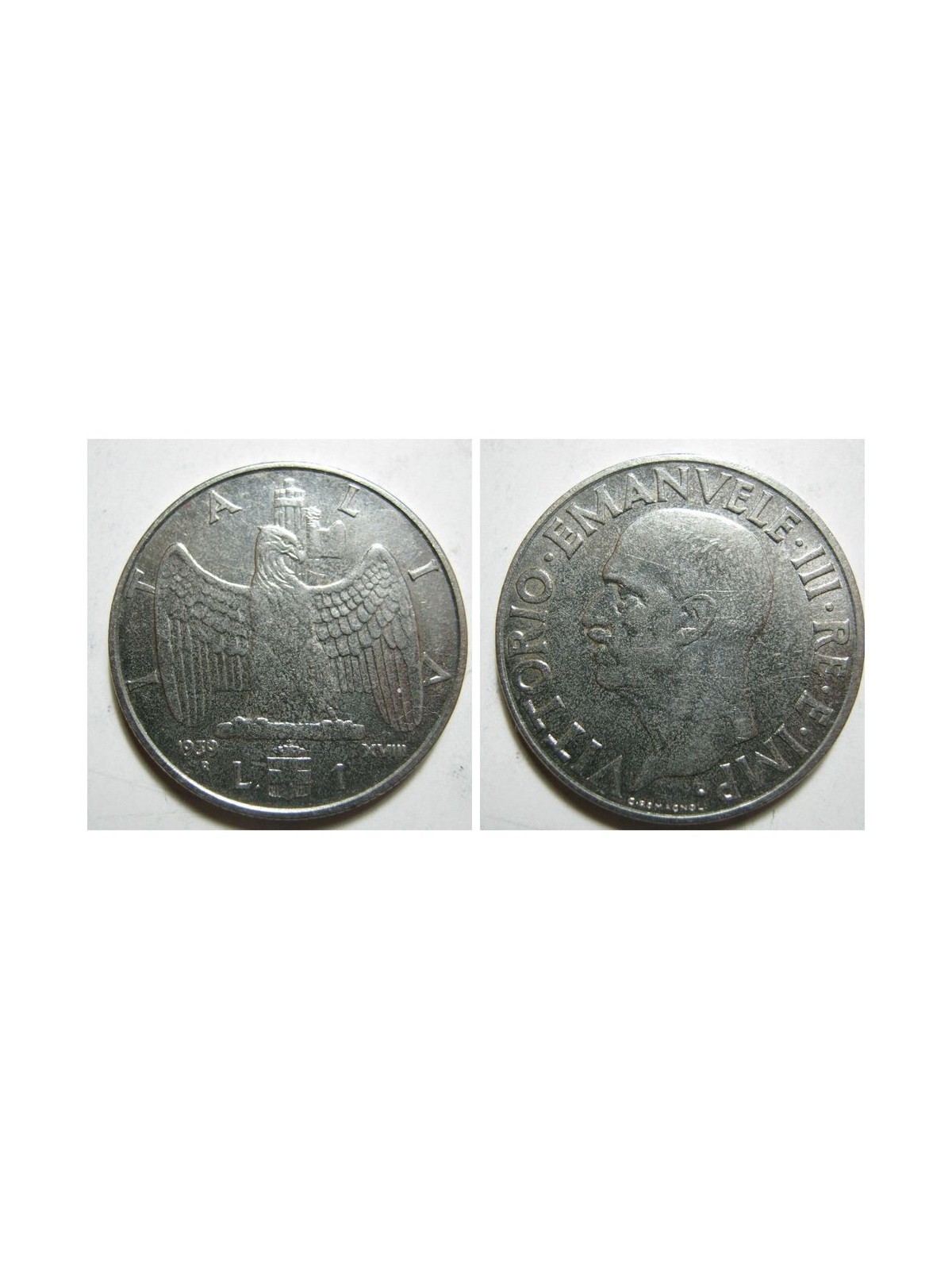 ITALY KINGDOM 1939 Empire, 1 £ coin VF