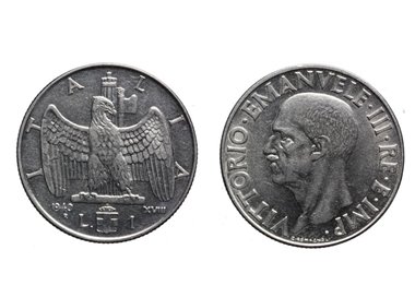 ITALY KINGDOM 1940 Empire, 1 £ coin VF