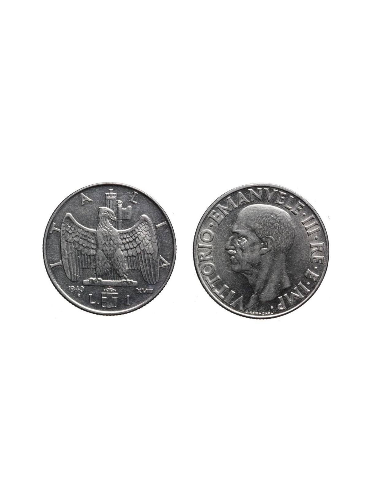 ITALY KINGDOM 1940 Empire, 1 £ coin VF