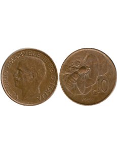 ITALY KINGDOM 1922 Ape, 10 cent coin BB VF
