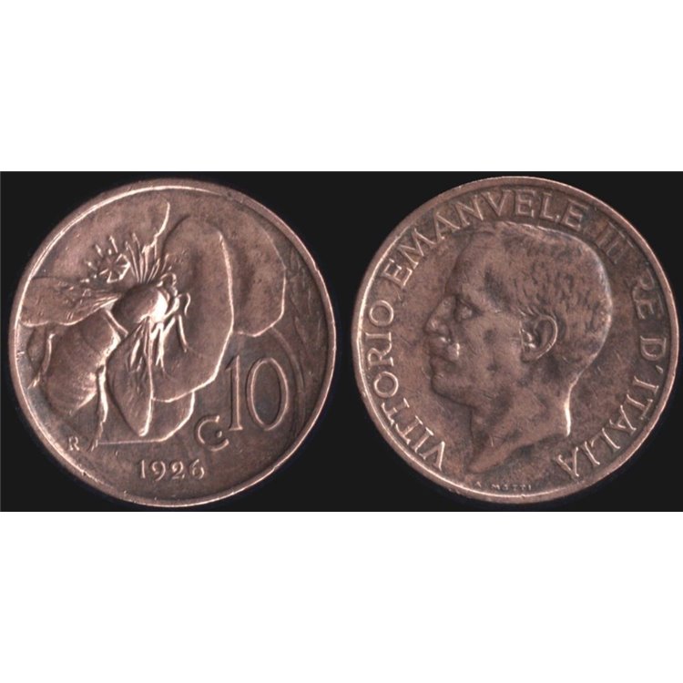 ITALY KINGDOM 1926 Ape, 10 cent coin BB VF