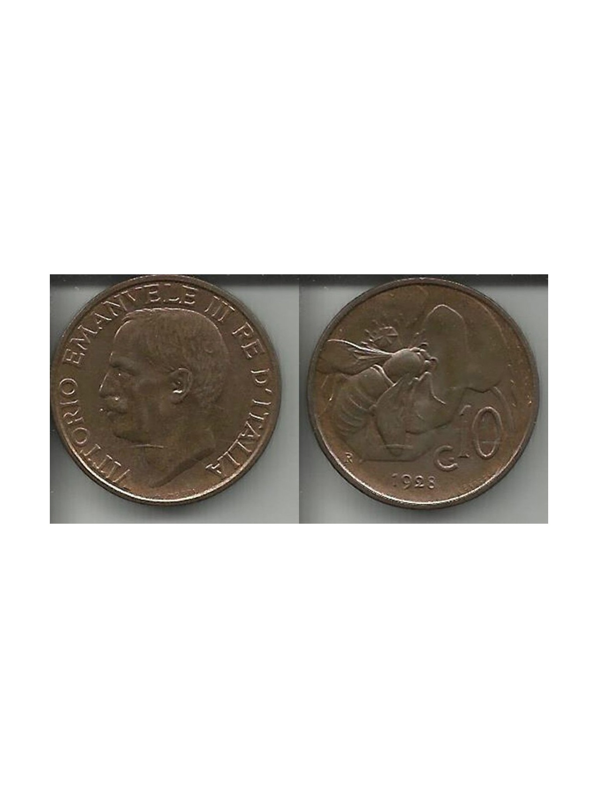 ITALIA REGNO 1928 Ape, moneta 10 centesimi qSPL VF35