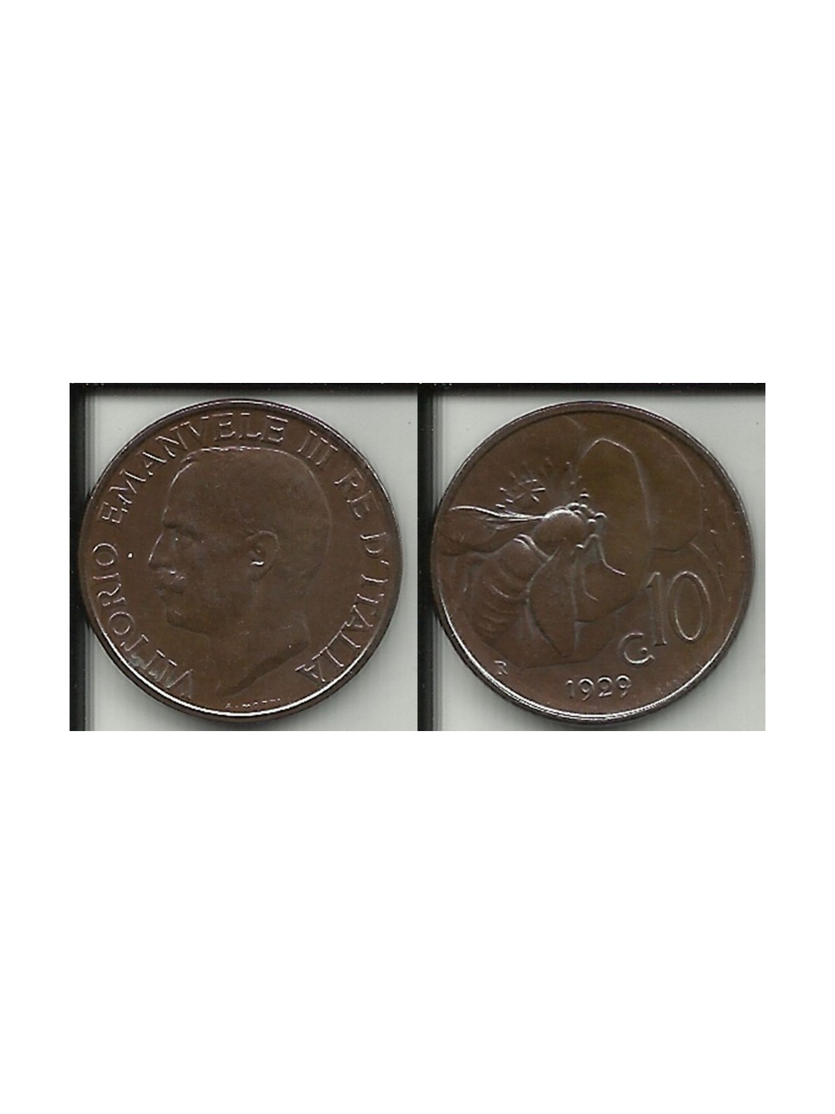ITALY KINGDOM 1929 Ape, 10 cent coin BB VF