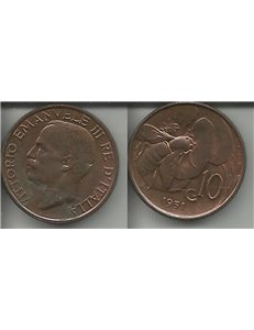 ITALIA REGNO 1931 Ape, moneta 10 centesimi BB VF