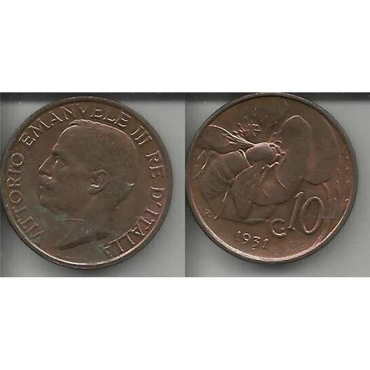 ITALIA REGNO 1931 Ape, moneta 10 centesimi BB VF
