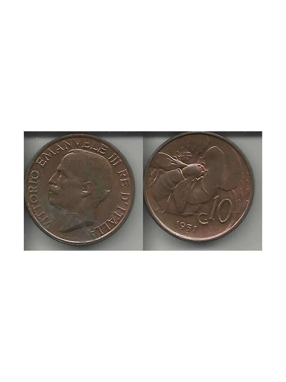 ITALIA REGNO 1931 Ape, moneta 10 centesimi BB VF