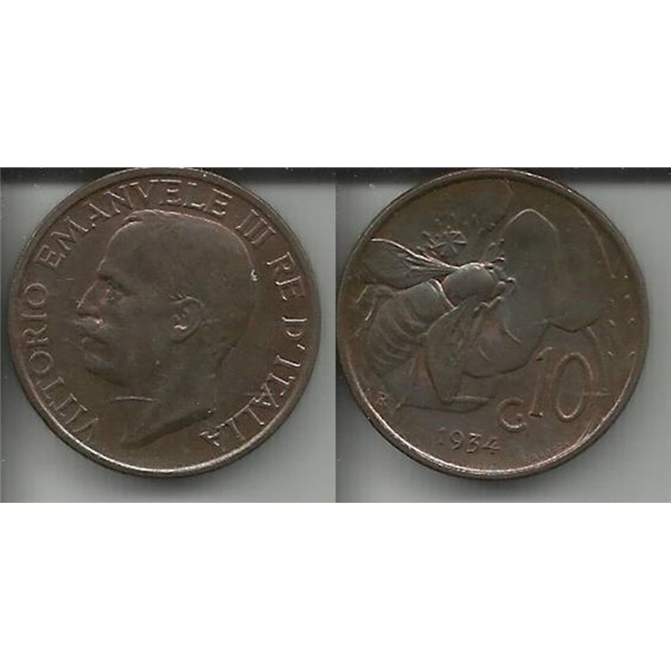 ITALY KINGDOM 1934 Ape, 10 cent coin BB VF