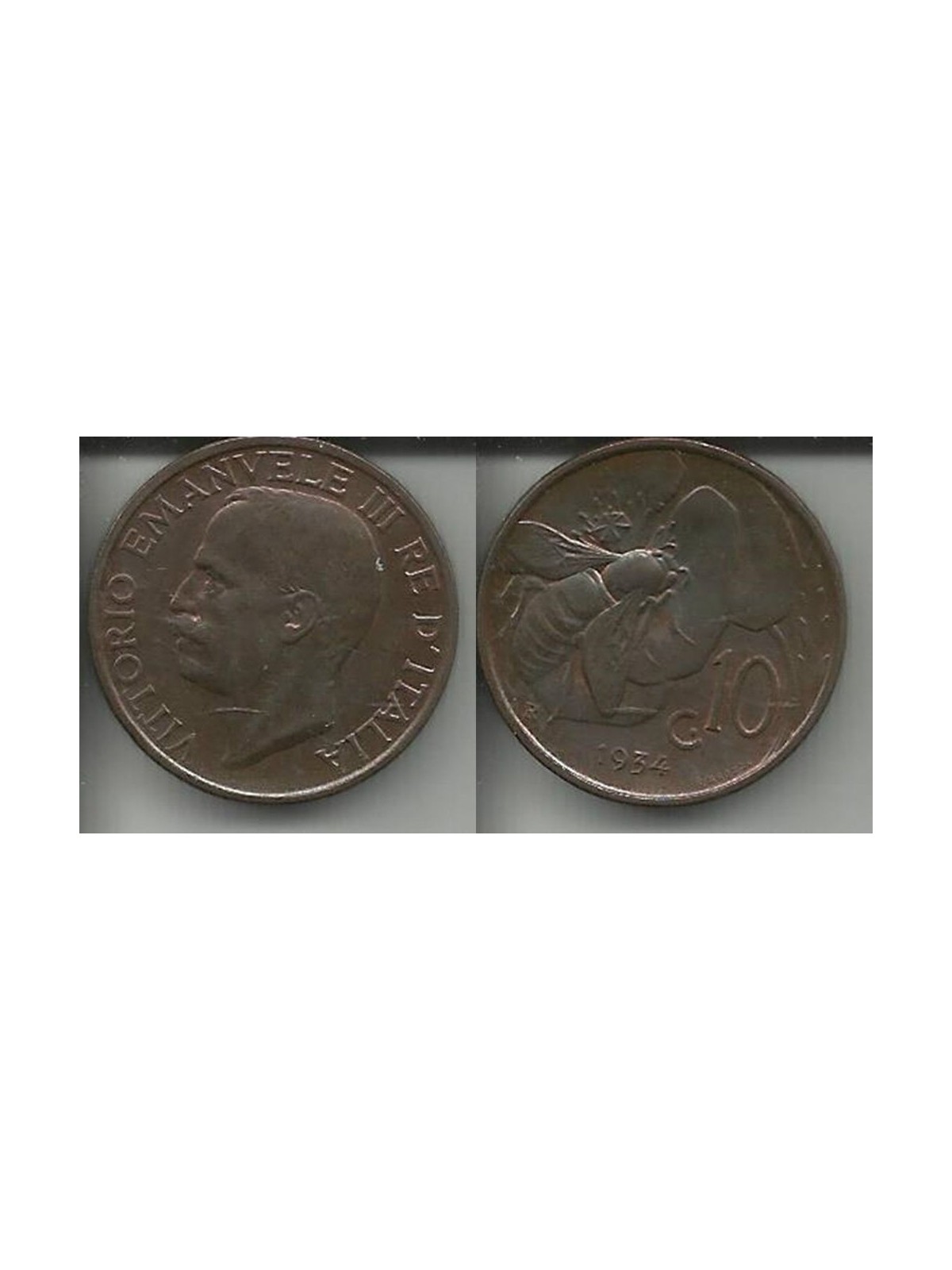 ITALIA REGNO 1934 Ape, moneta 10 centesimi BB VF