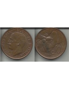 ITALIA REGNO 1937 Ape, moneta 10 centesimi BB VF