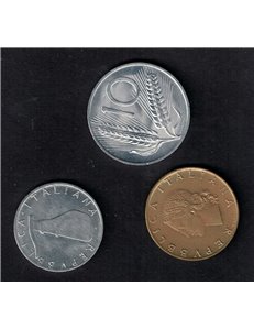 ITALIA 1970 3 monete 5£ + 10£ + 20£ FDC UNC