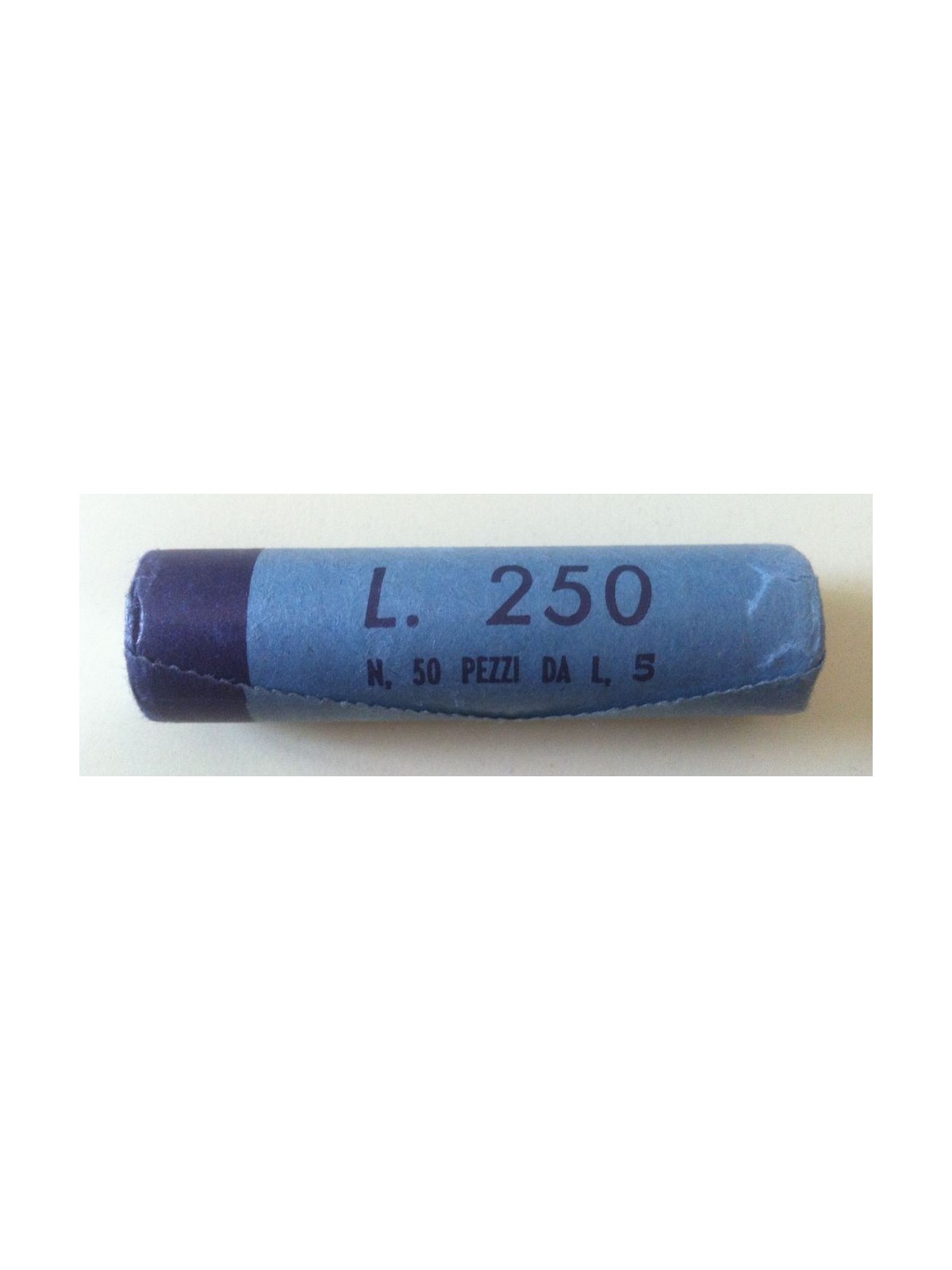 ITALIA 1977 Delfino, rotolino di 50 monete da 5 £ FDC Unc