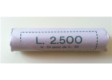 ITALIA 1981 Vulcano, rotolino di 50 monete da 50 £ FDC Unc