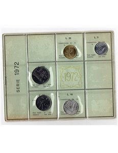 ITALY 1972 Divisional Set of 5 Coins UNC