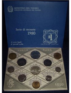 ITALIA 1980 Serie Divisionale 10 Monete FDC