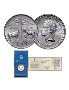 ITALIA 1981 Virgilio, Moneta £ 500 in argento FDC