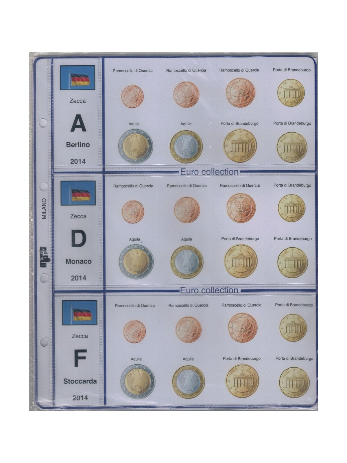 GERMANY 2014 Updates 5 mints Masterphil Euro Collection