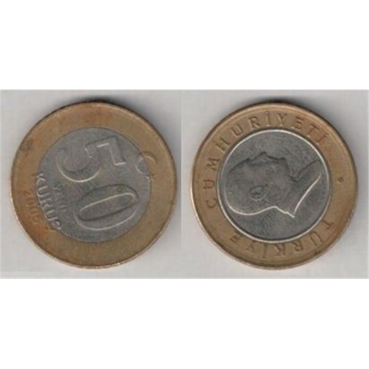 TURCHIA 2005 50 YENI KURUS KM 1168