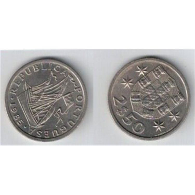 PORTOGALLO 1985 2,5 ESCUDOS 2$50 KM 590