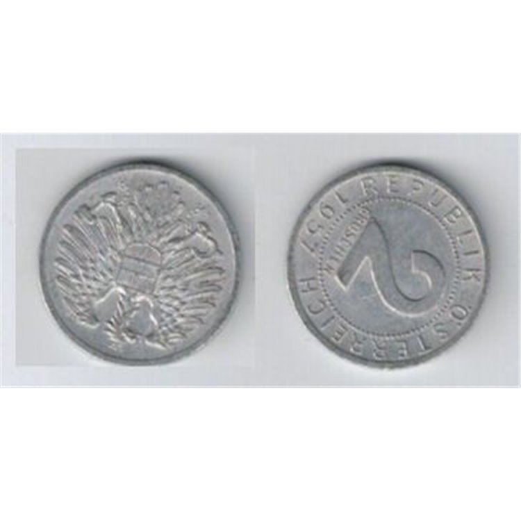 AUSTRIA 1957 2 GROSCHEN km2876