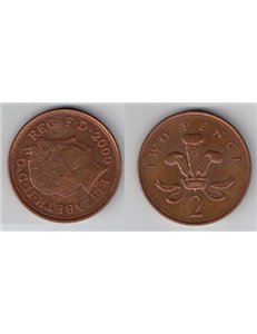 UNITED KINGDOM 2000 2 PENCE km 987