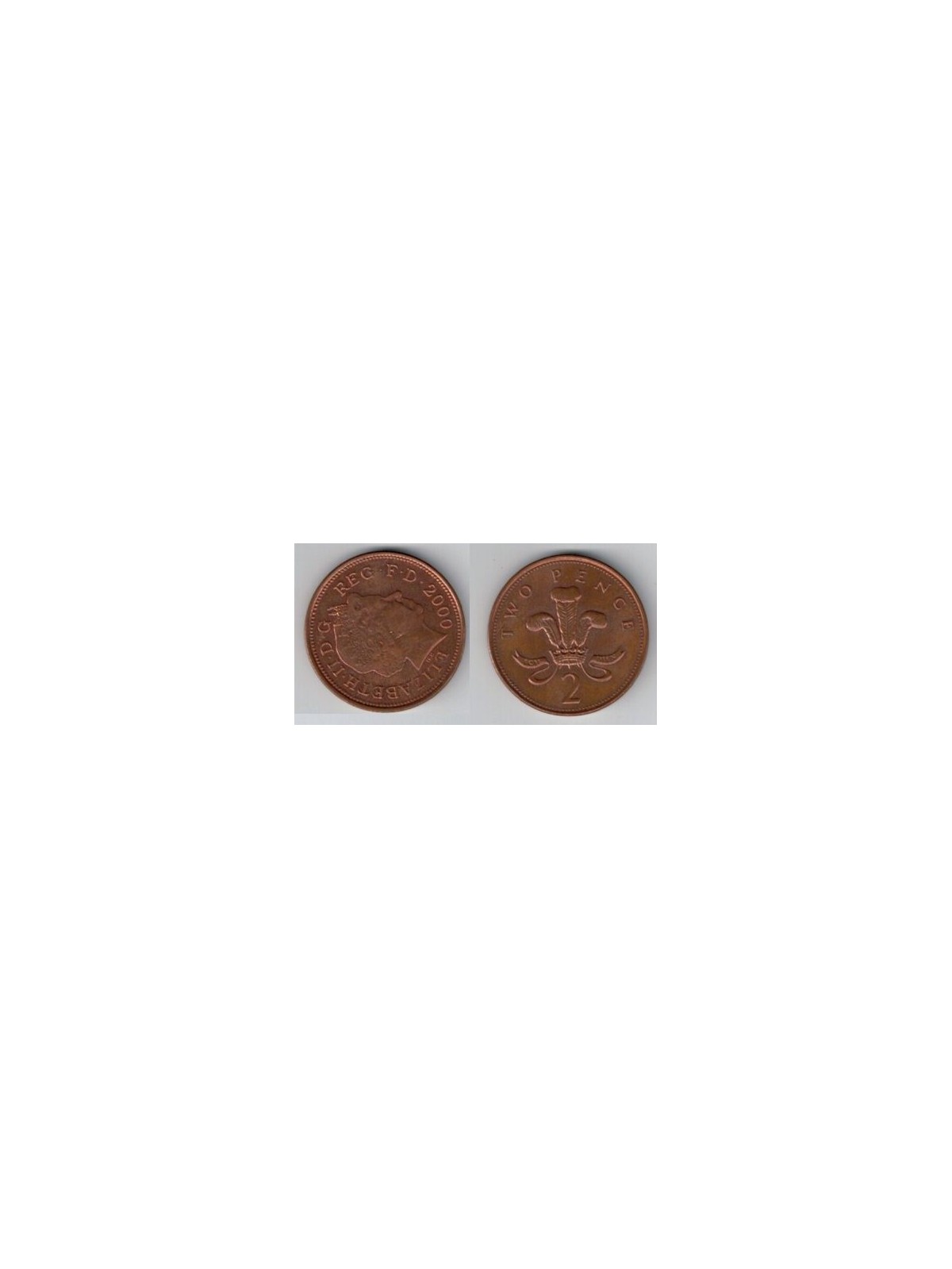 REGNO UNITO 2000 2 PENCE km 987