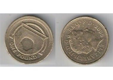 REGNO UNITO 2006 1 POUND KM 1059