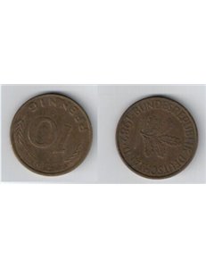 GERMANY 1982 10 PFENNIG (D) KM 108