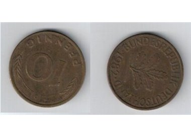 GERMANIA 1982 10 PFENNIG (D) KM 108