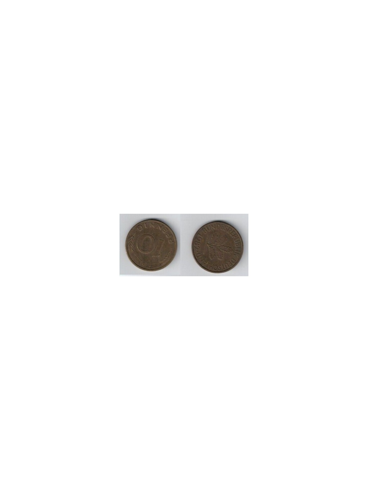GERMANY 1982 10 PFENNIG (D) KM 108