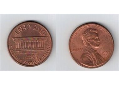 USA 1992 1 CENT (D) KM 201b