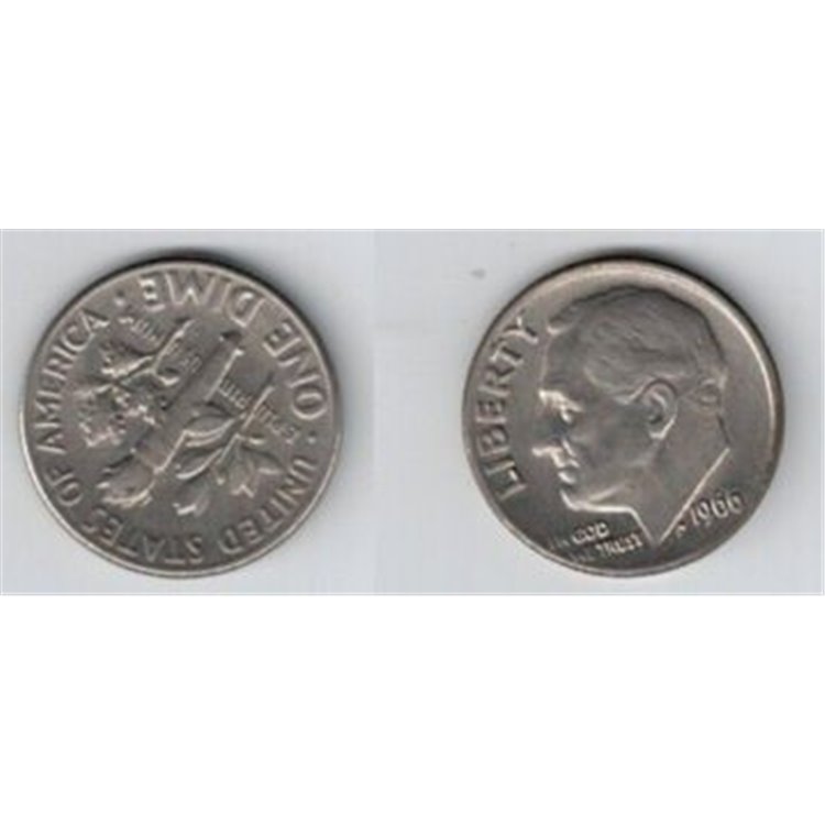 USA 1966 1 DIME KM 195a